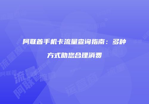 阿联酋手机卡流量查询指南：多种方式助您合理消费