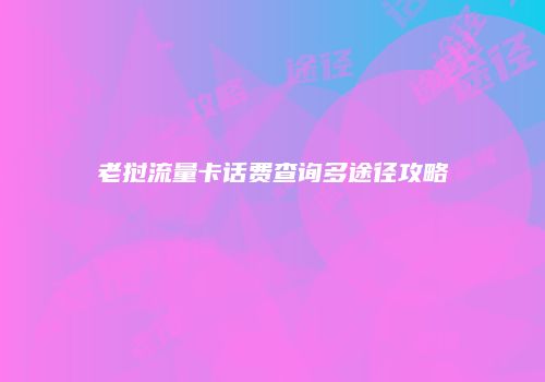 老挝流量卡话费查询多途径攻略