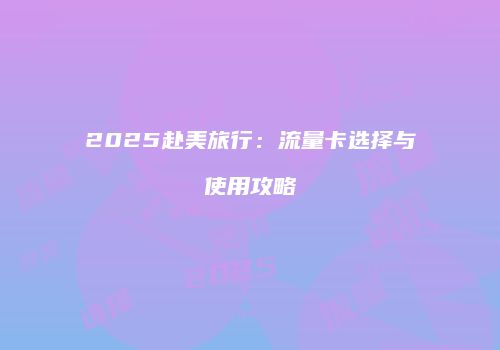 2025赴美旅行:流量卡选择与使用攻略